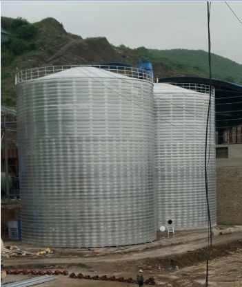 靖边粮食钢板仓的安装全过程不用热焊接